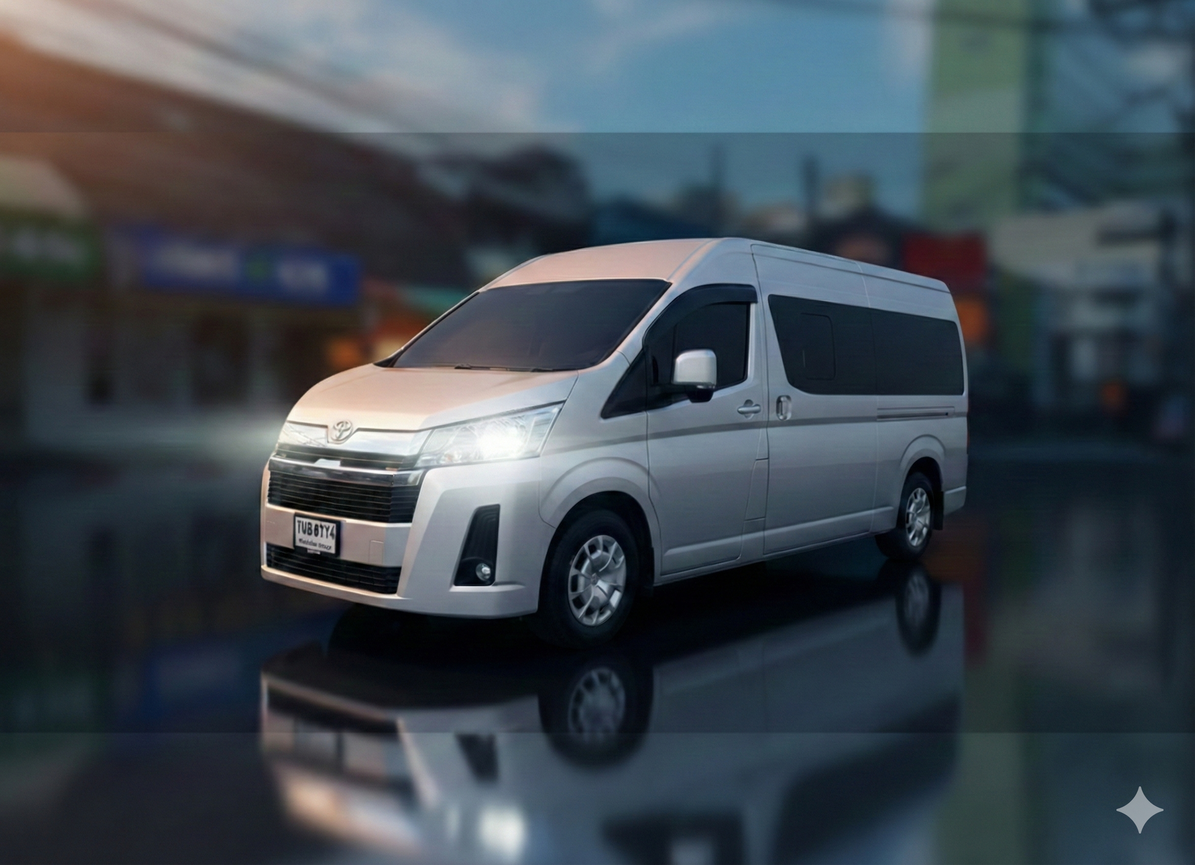 รถตู้ด้านนอก